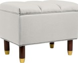 45Qt Storage Ottoman, Versatile Footrest Stool With Stainless Steel Base... - $370.99