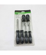 6 Piece Screwdriver Set Textured Handles Magnetic Tips New Green Package - $250.64 MXN