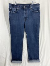 Levi&#39;s 511 Men&#39;s Blue Denim Jeans Size 38x30 Slim Fit Stretch Distressed - $23.74