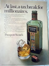 Passport Scotch A Tax Break For Millionaires  Magazine Advertising Print... - £4.71 GBP