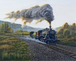 36" X 44" Panel Essex No. 97 Train Engine Multicolor Cotton Fabric D374.93 - $13.95
