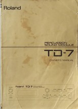 Roland TD-7 Midi Drum Module Original Owner&#39;s Manual Book, Made in Japan. - $34.64