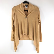 Metaphor Womens Cardigan Sweater Asymmetric One Button Beige Size S - £11.61 GBP