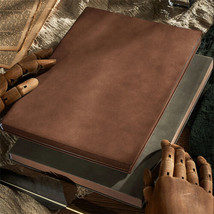 Faux Leather Vintage Journal A4 Notebook Lined Paper Writing Book Diary 260 Page - £37.95 GBP