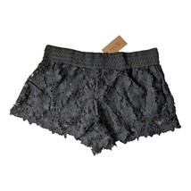 Maze Women Crochet Beach Floral Elastic Waist Shorts Size 3X Black Sexy ... - £17.26 GBP