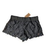 Maze Women Crochet Beach Floral Elastic Waist Shorts Size 3X Black Sexy ... - $29.83 CAD