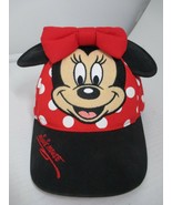 Disney Parks Minnie Mouse Bow Ears Hat Youth Girls Polk a Dot Ball Cap V... - £11.94 GBP