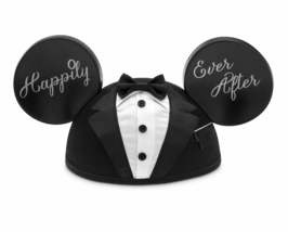 Disney Parks Mickey Mouse Happily Ever After Groom Ears Hat Wedding NEW - £31.19 GBP