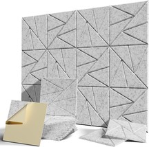 12 Pack Acoustic Panels With Self-Adhesive, 12&quot;X 12&quot;X 0.4&quot;Sound Proof Foam - £47.40 GBP