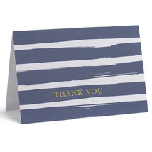 Gartner Studios 10 Pack Watercolor Stripe Navy Thank You Card Set with Envelopes - £2.00 GBP