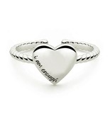 Inspirational ~ i am enough ~ Silver-Tone ~ Stainless Steel ~ Adjustable... - $363.95 MXN