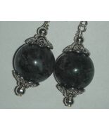 Gorgeous Genuine 16MM Black Labradorite   Earrings - €17,18 EUR