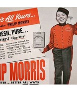 1947 Philip Morris Cigarettes Advertisement Tobacco Bell Hop Boy DWPP23 - $27.32 CAD
