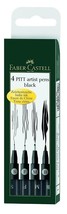 Low Cost Pack of 4, S, F, M, B Faber Castell Pitt Artist Color Pen Set K... - $21.00