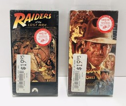 Indiana Jones Temple of Doom &amp; Raiders Of The Lost Ark VHS SEALED LOT NO... - £485.92 GBP