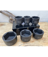6PCS 1&quot; Drive 6pt Jumbo Deep Shallow Impact Socket Set MM 80- 100mmm Soc... - $199.99