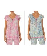 ELLEN TRACY womens Short Sleeve Flutter Pajama Top, Paisley or Pant - £13.62 GBP