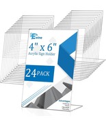 24 Pack 4 x 6 Acrylic Sign Holder, Clear Plastic Signs Display Stand Bus... - $655.68 MXN