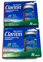 24Hr Non Drowsy Allergy 10mg 70 Tablet ( 2 pack ) Exp 11/2025+ - $16.82