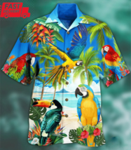 Aloha Hawaiian Colorful Parrot Tropical Beach 3D HAWAII SHIRT Best Price US Size - £8.20 GBP+
