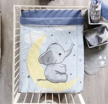 LITTLE ELEPHANT BABY BOYS NURSERY CRIB BEDDING SET 3 PCS FOR BABY SHOWER... - £94.83 GBP