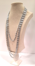 Vintage Sarah Coventry Two tier Silvertone Chain Necklace Origin : Canada - £7.35 GBP