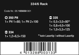 Wera - 5105650001 Kraftform plus 334/6 Screwdriver Set with Rack and Las... - $40.07