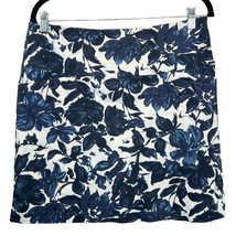 S.C. &amp; CO. Tummy Control Skort Blue White Size L Floral Front Pockets Shorts   - £19.75 GBP