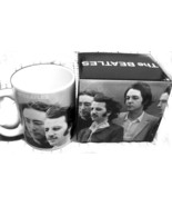 The BEATLES &quot;FOUR FACES&quot; COFFEE MUG. Official NEW in BOX B&amp;W - £19.98 GBP