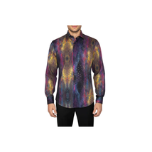 Men's AVM Crystal Digital Sparks Shirt Cotton Turkey Slim Fit 13985-01 Multi image 3