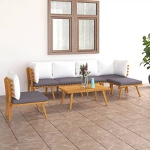  Garden Lounge Set Dark grey Solid acacia wood - $829.49