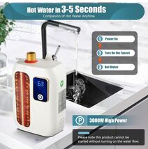 110V 3000W Mini Instant Electric Tankless Kitchen Hot Water Heater - $49.49