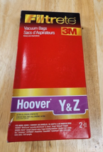 Hoover Y &amp; Z Filtrete Vacuum Bags Ultra Allergen Synthetic  2 Bags - £6.28 GBP