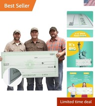Durable 36&quot; x 16&quot; Fake Check with Dry Erase Surface - Ideal for Awards a... - $54.00