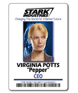 VIRGINIA PEPPER POTTS STARK INDUSTRIES NAME BADGE HALLOWEEN COSPLAY MAGN... - €13,94 EUR