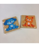Spark Wooden Mini Puzzles  Dog and Cat Educational Learning Toys New Sealed - $267.10 MXN