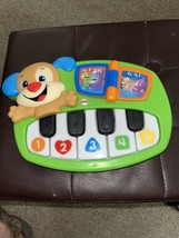 0524 “Fisher Price” Learning Light Up Toddlers Dog Piano With Numbers Wo... - $11.88