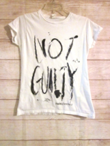 Not  Guilty T-Shirt Women&#39;s Size Medium Not Guilty Black White  Gildan S... - $6.99