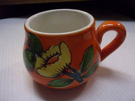 6 Vintage Italy Mug/Cup Hand Painted glazed Poppy Flower Design no.4847 - £19.77 GBP