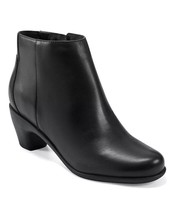 NEW EASY SPIRIT BLACK  LEATHER  COMFORT  BOOTS BOOTIES SIZE 8 W WIDE $129 - $89.99