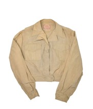 Vintage 60s Airman Flight Weight Jacket Womens M Cropped Military Style ... - $72.42