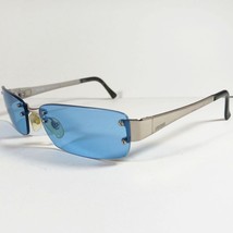 Moschino M3111-S Silver Metal Rimless Sunglasses Blue Lenses w/Case - $90.00