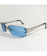 Moschino M3111-S Silver Metal Rimless Sunglasses Blue Lenses w/Case - $123.09 CAD