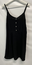 Gap Black Fit and Flare A Line Dress Smocked Back NEW SZ M - £23.66 GBP