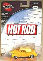 2002 Hot Wheels 100% Hot Rod Magazine Series 1/4 &#39;40 FORD Yellow w/Real Riders - £10.62 GBP
