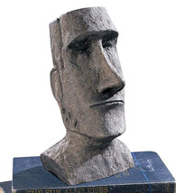 9&quot; Moai Monolith Head Sculpture of Easter Island Ahu Akivi reproduction ... - £53.97 GBP