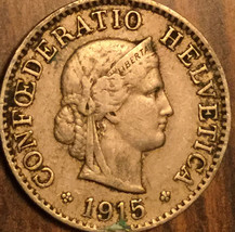 1915 Switzerland Confoederatio Helvetica 5 Rappen Coin - £2.10 GBP