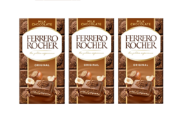 3 x Ferrero Rocher Original Chocolate Bar Christmas Gift 3 x 90 g (3.17 Oz) - £21.92 GBP