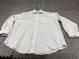 Jos A Bank Dress Shirt Mens 16.5 34 Traveler Grid Check Plaid Button Up - $15.83