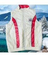 Vtg Retro PUMA Ski Nationals Winter Puffer Vest Women’s M Seed Pearl Whi... - $60.65